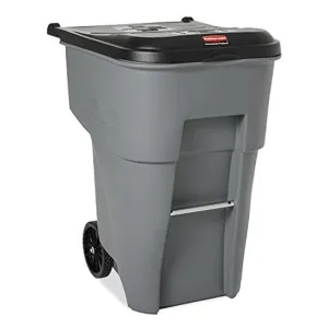 Rubbermaid Commercial Products BRUTE Rollout Trash/Garbage Can/Bin with Wheels, 95 Gal, Gray, for Restaurants/Hospitals/Offices/Back of House/Warehouses/Home