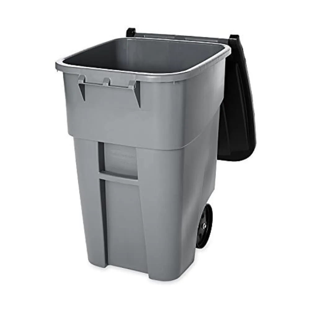 Rubbermaid Commercial Products BRUTE Rollout Trash/Garbage Can/Bin with Wheels, 95 Gal, Gray, for Restaurants/Hospitals/Offices/Back of House/Warehouses/Home