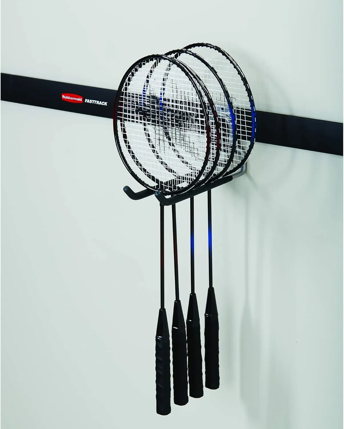 Rubbermaid Fasttrack Wall Mounted Garage Storage Utility Multi Hook for Tools, Chairs, Hose, Equipment, and Other Items, Supports 50 Lbs Each (8 Pack)