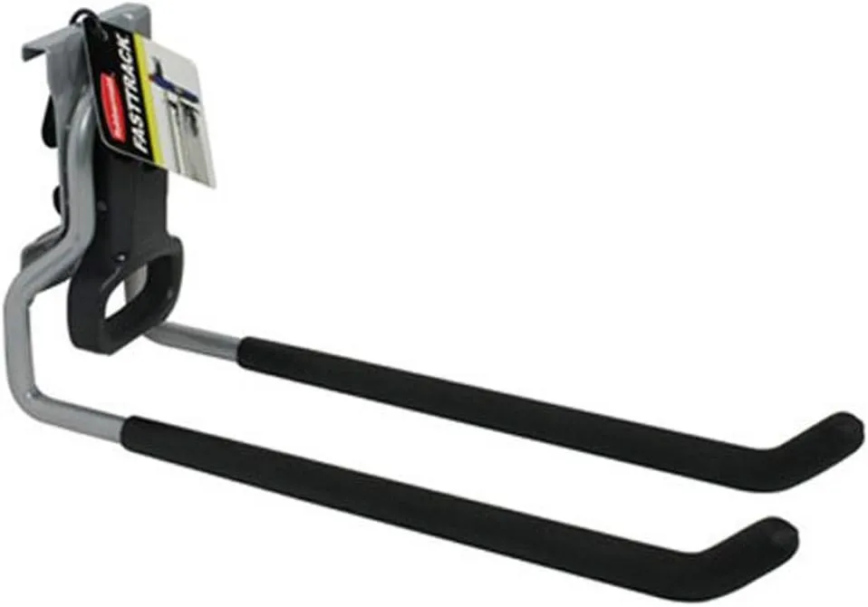 Rubbermaid Fasttrack Wall Mounted Garage Storage Utility Multi Hook for Tools, Chairs, Hose, Equipment, and Other Items, Supports 50 Lbs Each (8 Pack)
