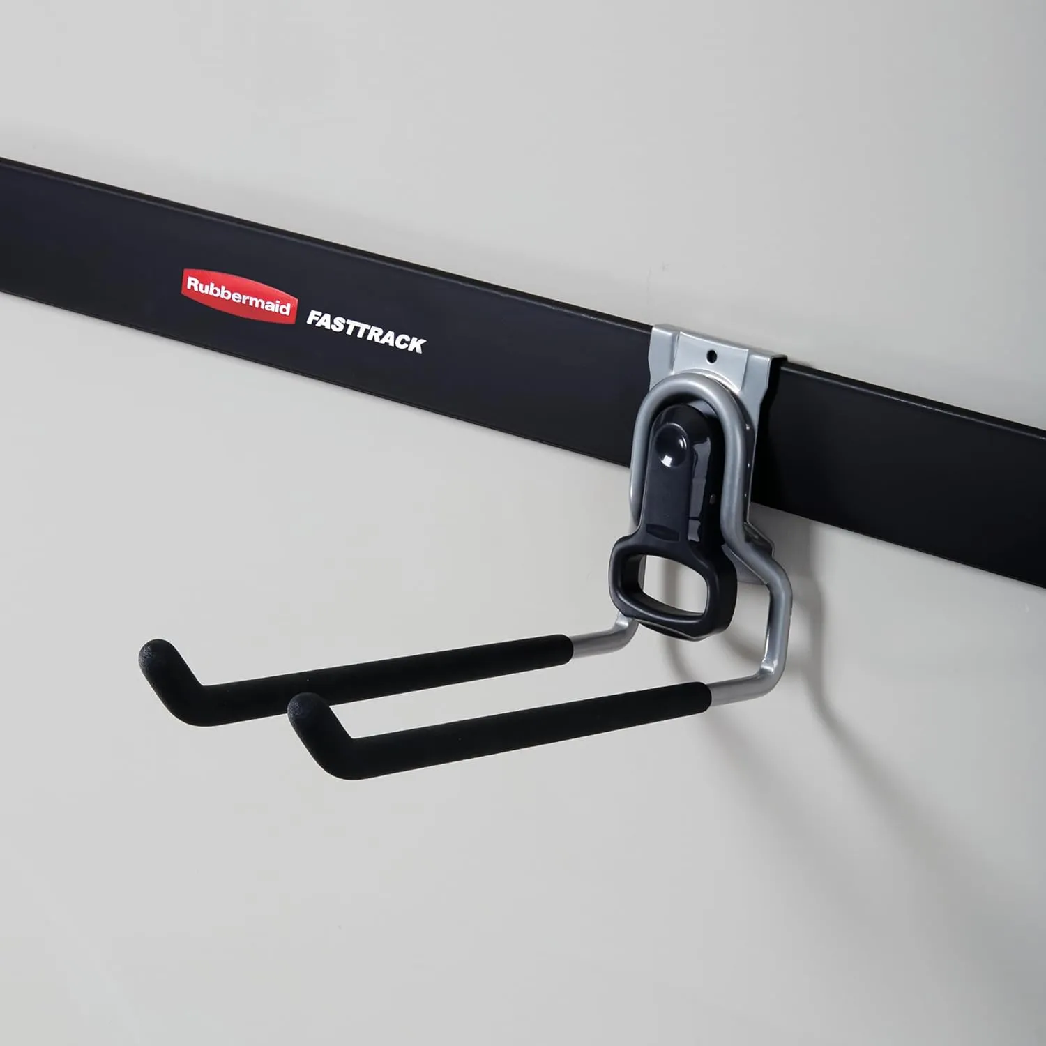 Rubbermaid Fasttrack Wall Mounted Garage Storage Utility Multi Hook for Tools, Chairs, Hose, Equipment, and Other Items, Supports 50 Lbs Each (8 Pack)