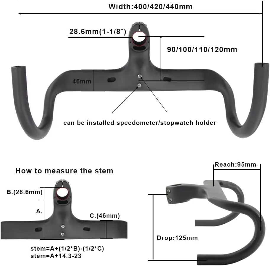 RXL SL carbon integrated handlebars road bike handlebars ud matte integrated road bike handle bars 28.6mm road bike handle bar flat bar integrated stem 400mm 400-120 carbon handlebar