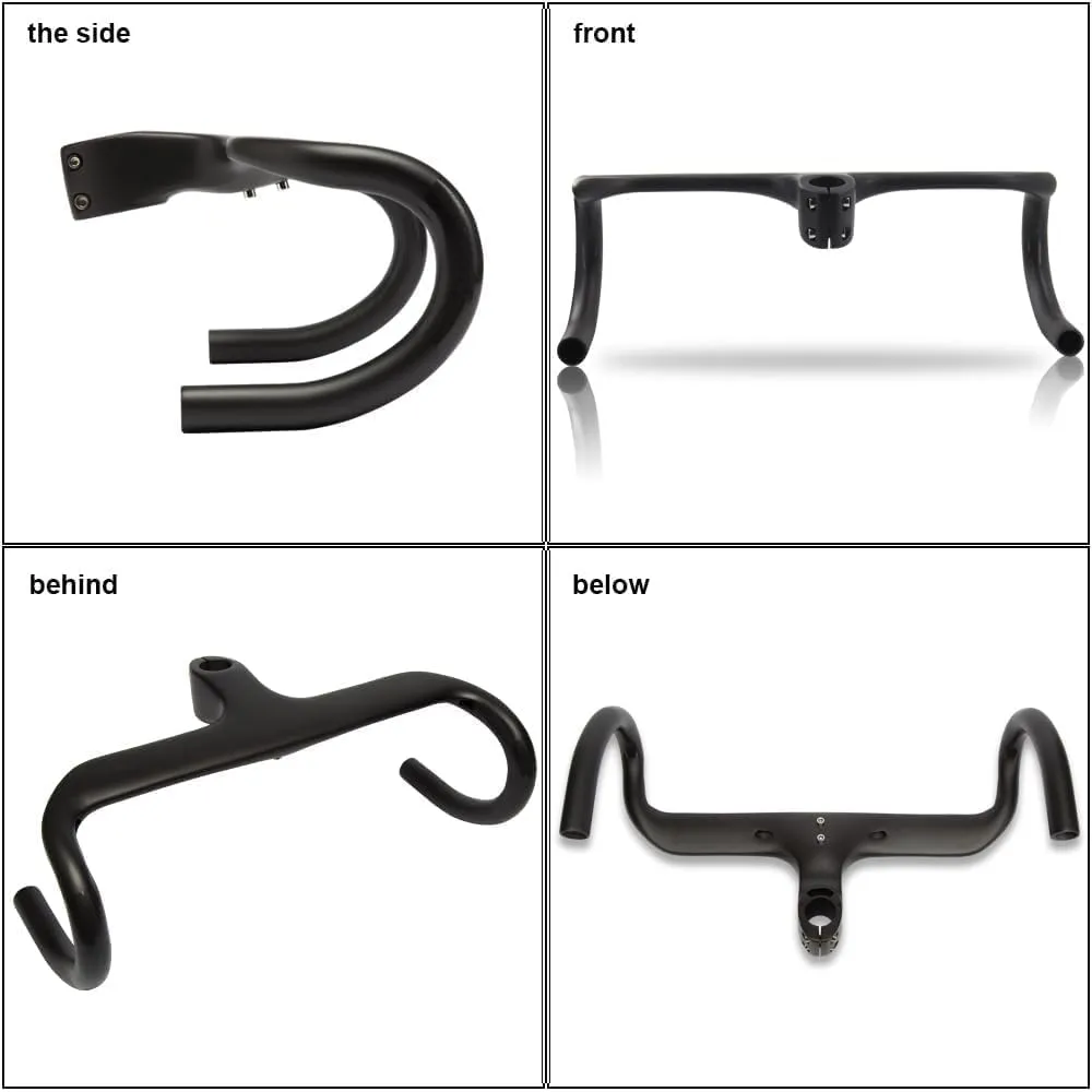 RXL SL carbon integrated handlebars road bike handlebars ud matte integrated road bike handle bars 28.6mm road bike handle bar flat bar integrated stem 400mm 400-120 carbon handlebar