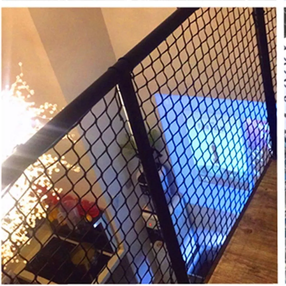 RZM Kids Stairs Balcony Netting Ball Stop Net for Football Field Basketball Court Golf Course Barrier Replacement Goal Net Protection Rope Truck Cargo Trailer (Color : Black, Size : 3×10m(10 * 33ft))