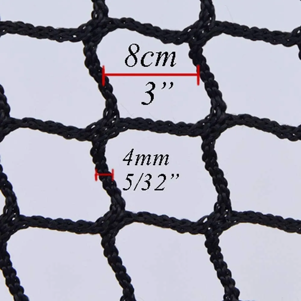 RZM Kids Stairs Balcony Netting Ball Stop Net for Football Field Basketball Court Golf Course Barrier Replacement Goal Net Protection Rope Truck Cargo Trailer (Color : Black, Size : 3×10m(10 * 33ft))
