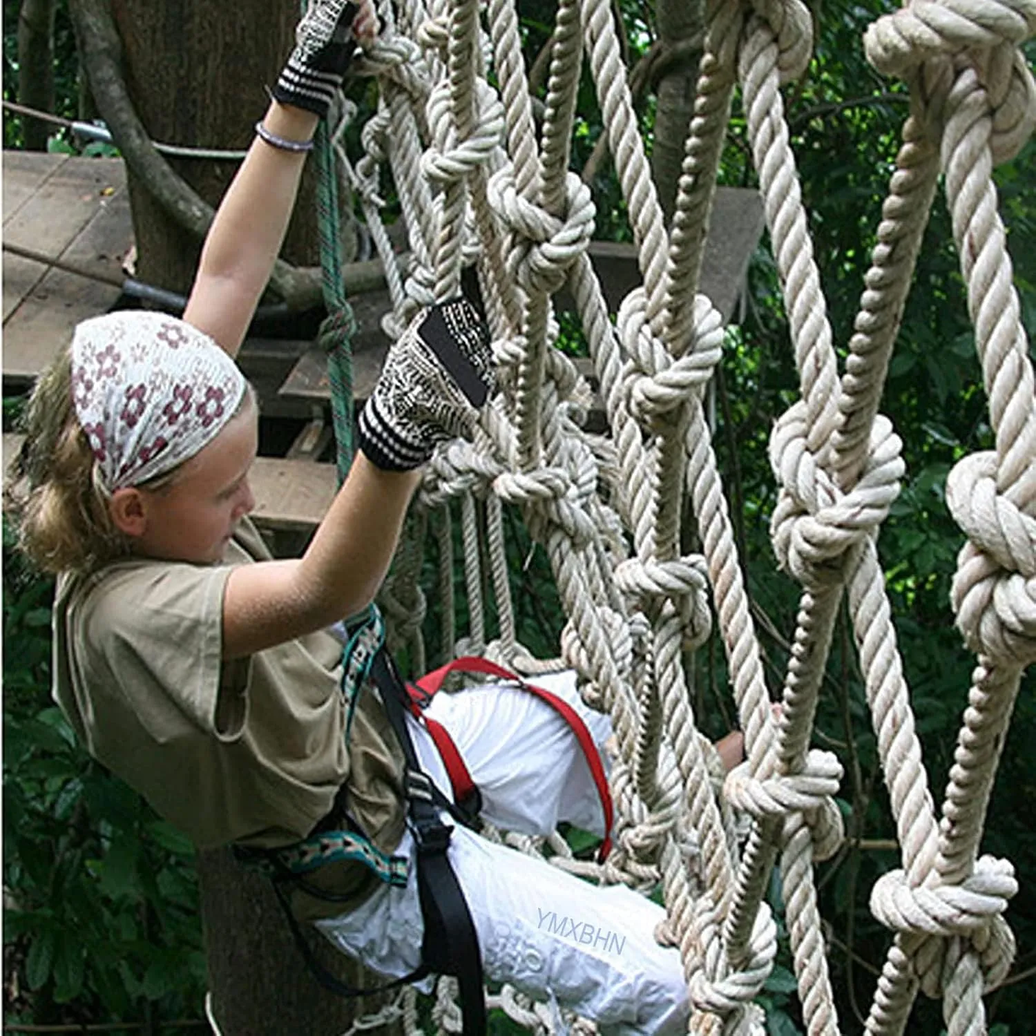 Safety Net Rope Heavy Duty Net Rope Climbing Net,Fence Stairs Balcony Railings Garden Playground Protection Playground Play Safety Net Outdoor Climbing Cargo Net(Size:1Mx6M(3.3FTx19.7FT))