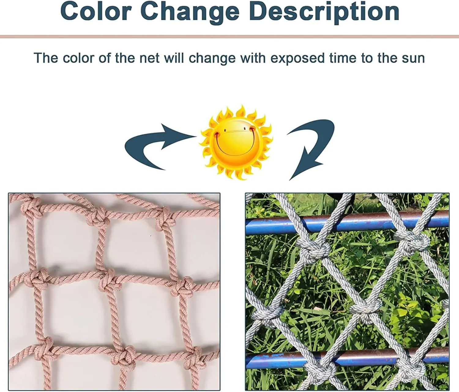 Safety Protection Net, Polyester Playground Climbing Net, Climbing Cargo Rope Net, Heavy Duty Climbing Net for Outdoor, Rope Ladder, Treehouse(Size:1Mx1M(3.3FTx3.3FT))