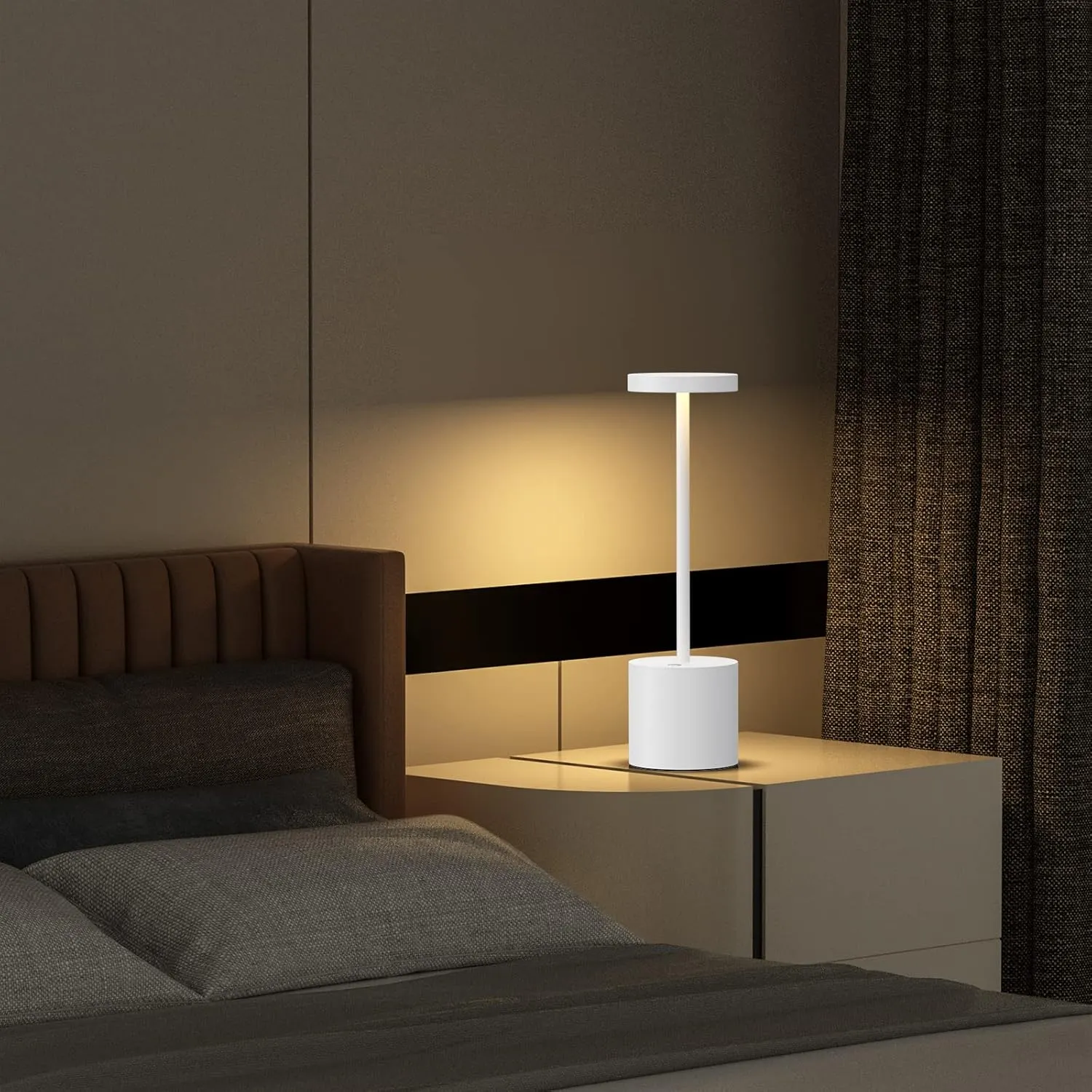 SAKRINGT 2 Pack Cordless Table Lamp Rechargeable,5000mAh Battery Operated Portable LED Table Light,Dimming Desk Lamp for Patio/Restaurant/Outdoor