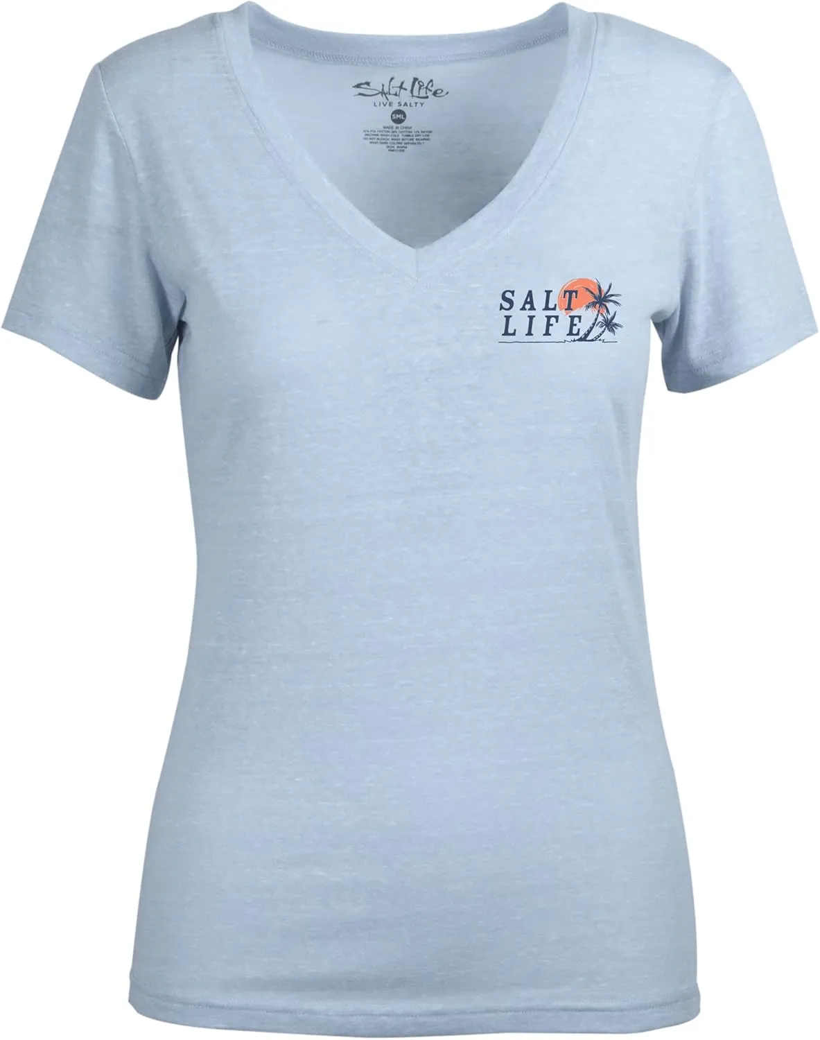 Salt Life Men's Leaning Palms Short Sleeve Fitted Tee