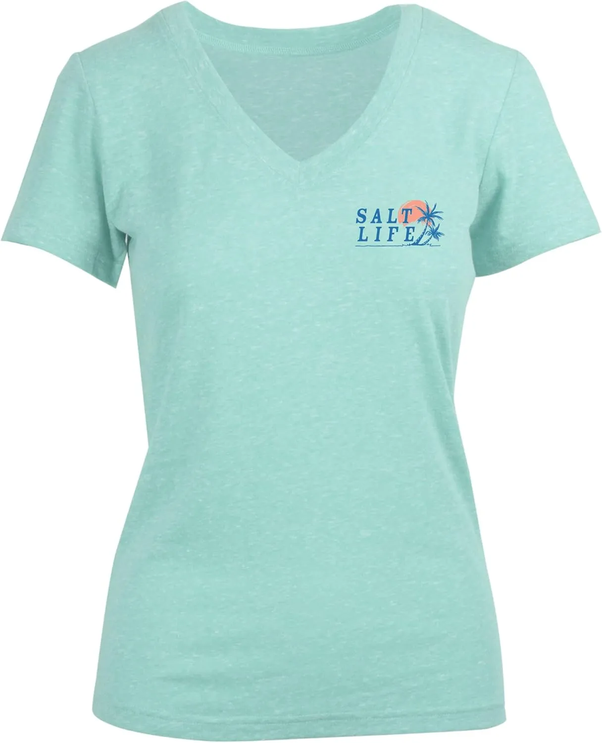 Salt Life Men's Leaning Palms Short Sleeve Fitted Tee
