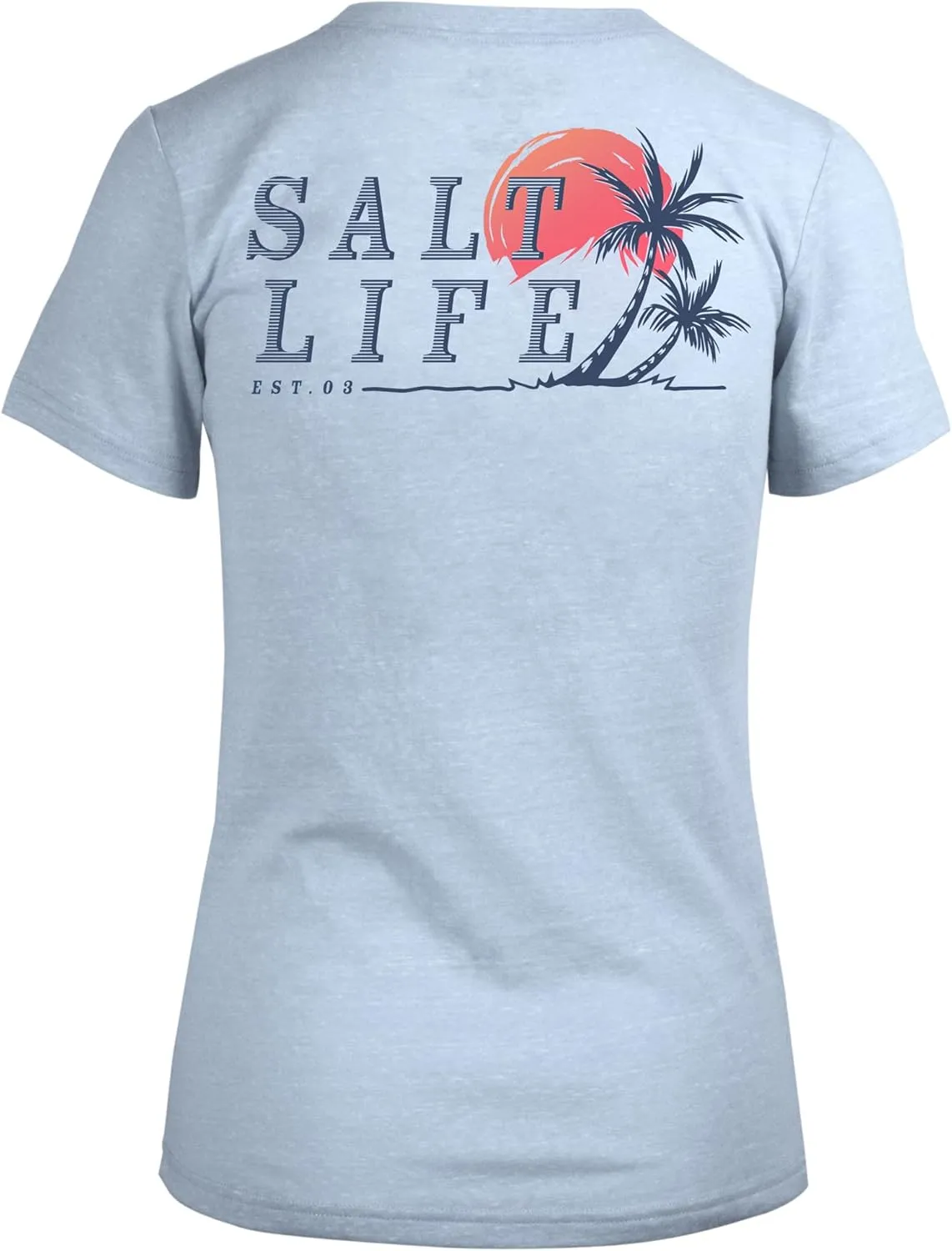 Salt Life Men's Leaning Palms Short Sleeve Fitted Tee