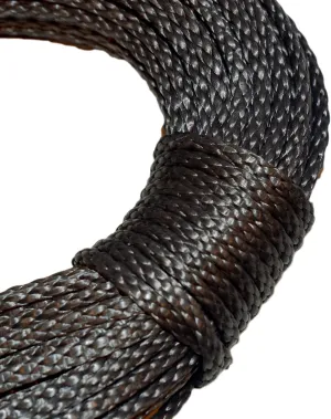 Samson Premium Amsteel Blue Rope 3/16" in Multiple Colors and Lengths Strong HMPE Dyneema Fiber 4,900lb. tensile Strength. Torque Free, Low Stretch, 12 Strand (3/16" x 75', Black)