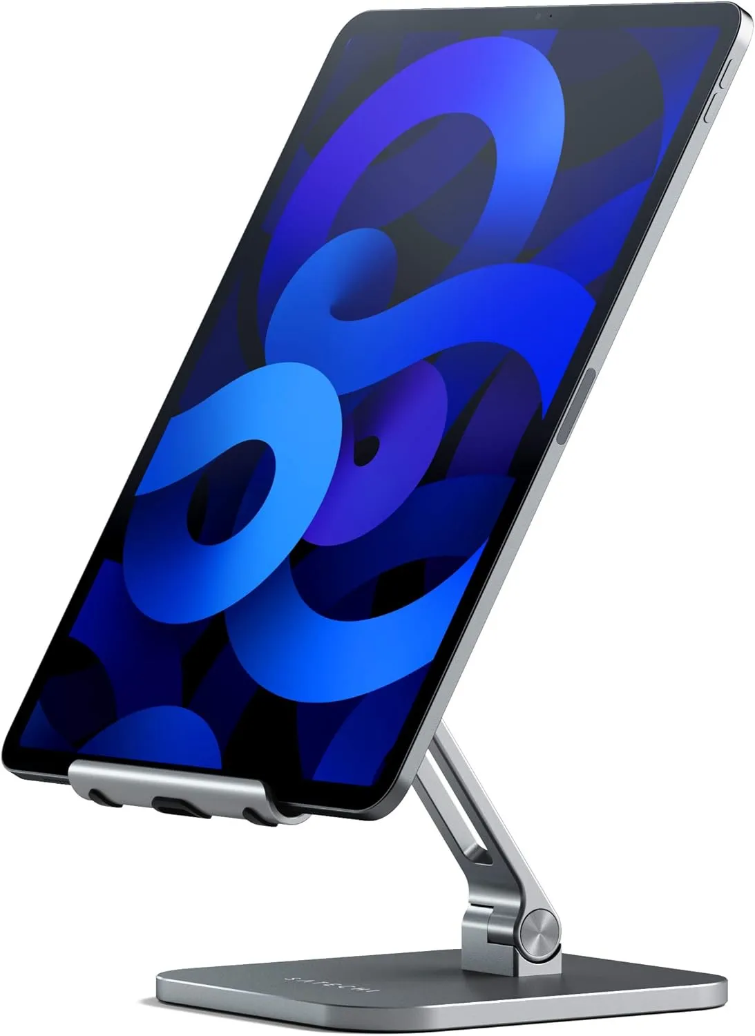 Satechi Aluminum Desktop Stand - Adjustable Tablet Mount with Protective Grips - Compatible with All iPad and Tablet Models, iPad Pro M2/M1/Air M1/Mini, iPhone 16/15/14/13/12 and More