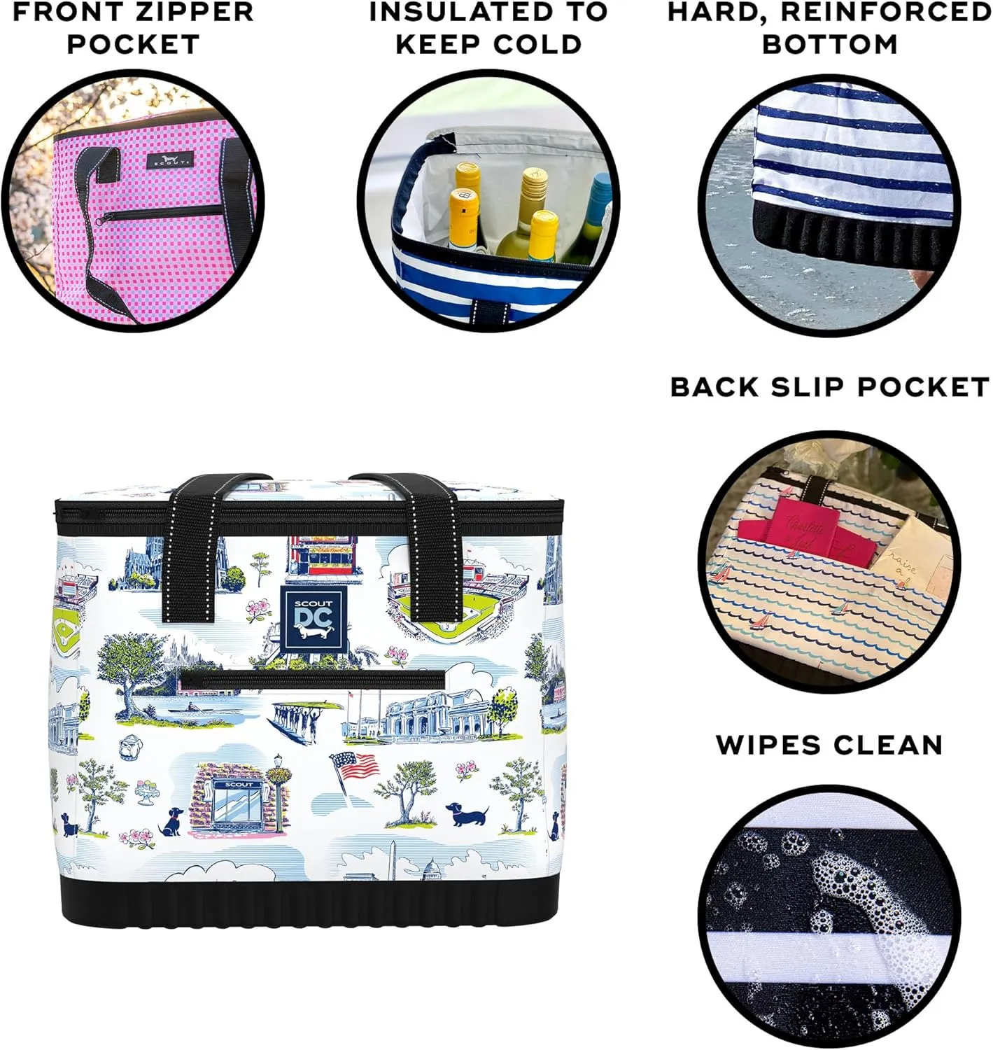 SCOUT The Stiff One - Large, Soft, Lightweight, Insulated Cooler with Hard Bottom, Beach, Family, Travel, Picnic Cooler