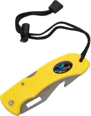 Scuba Titanium Folding Knife - Yellow