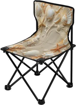 Seashore Beach Portable Outdoor Folding Chair Anti-Slip Padded Oxford Cloth Stool Camping Chair Small for Beach Hiking Fishing Gardening Quad Camp Chair
