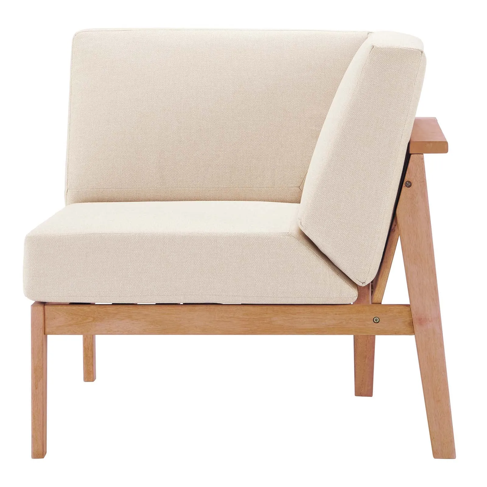 Sedona Outdoor Patio Eucalyptus Wood Sectional Sofa Corner Chair
