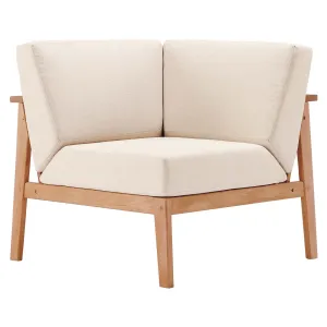 Sedona Outdoor Patio Eucalyptus Wood Sectional Sofa Corner Chair