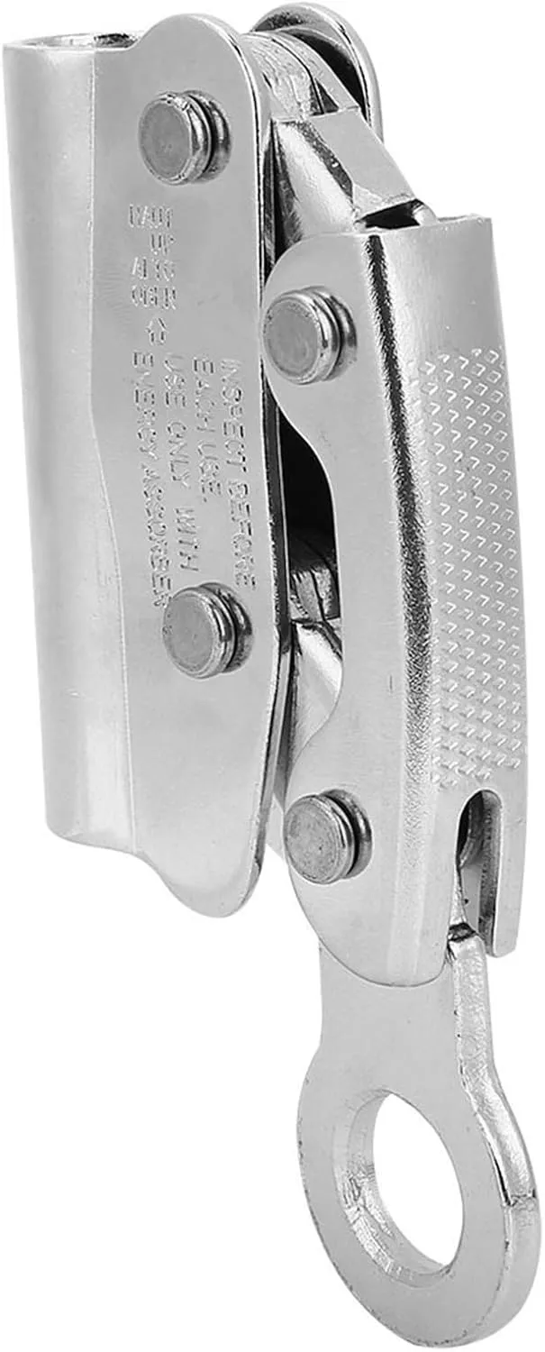 SelF Braking Stop Descender Clamp Made of high Strength Alloy Steel for fire Climbing high Altitude (Round Hole Hanging Point)