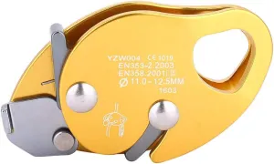 Self Braking Stop Descender, Professional Belay Device Rock Climbing Rope Grab Stopper Tree Rigging Gear Equipment for 11‑12.5mm Rope