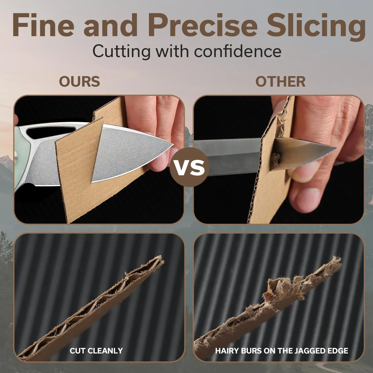 SENCUT Phantara Pocket Knife for Men, Flipper knife for EDC, Folding Knives with 3.7" blade, G10 Handle with Liner Lock, Utility knives for Camping Hunting Gift S23014-2 (Natural)
