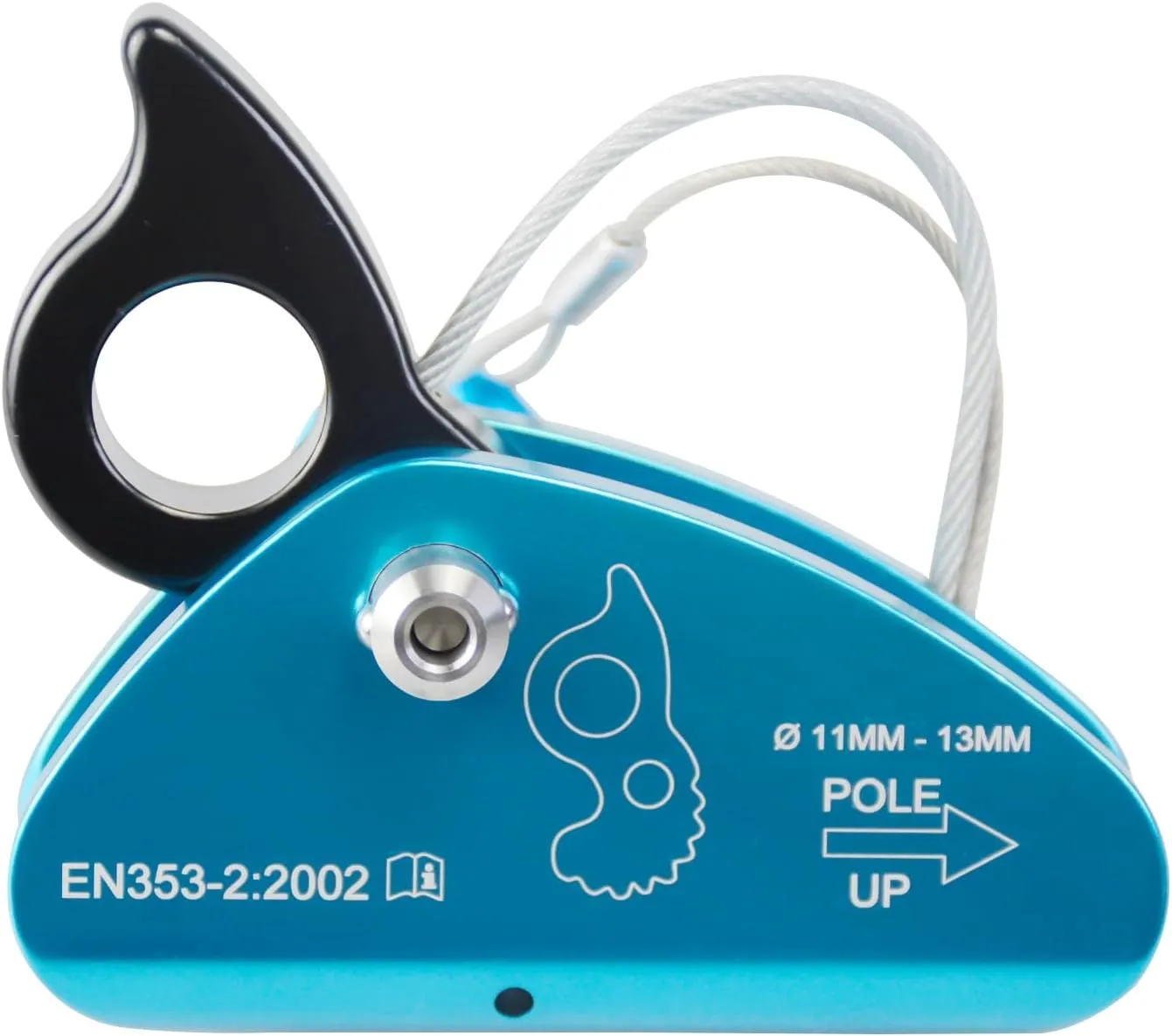 SEPEAK 15kN Detachable Rope Grab Ascender, Flip Line Adjuster,Fall Protection Belay Device for Rock Climbing,Tree Arborist/Fit for 11~13 MM Rope/Blue