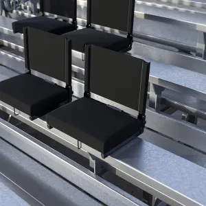 Set of 2 500 lb. Rated Lightweight Stadium Chair with Ultra-Padded Seat