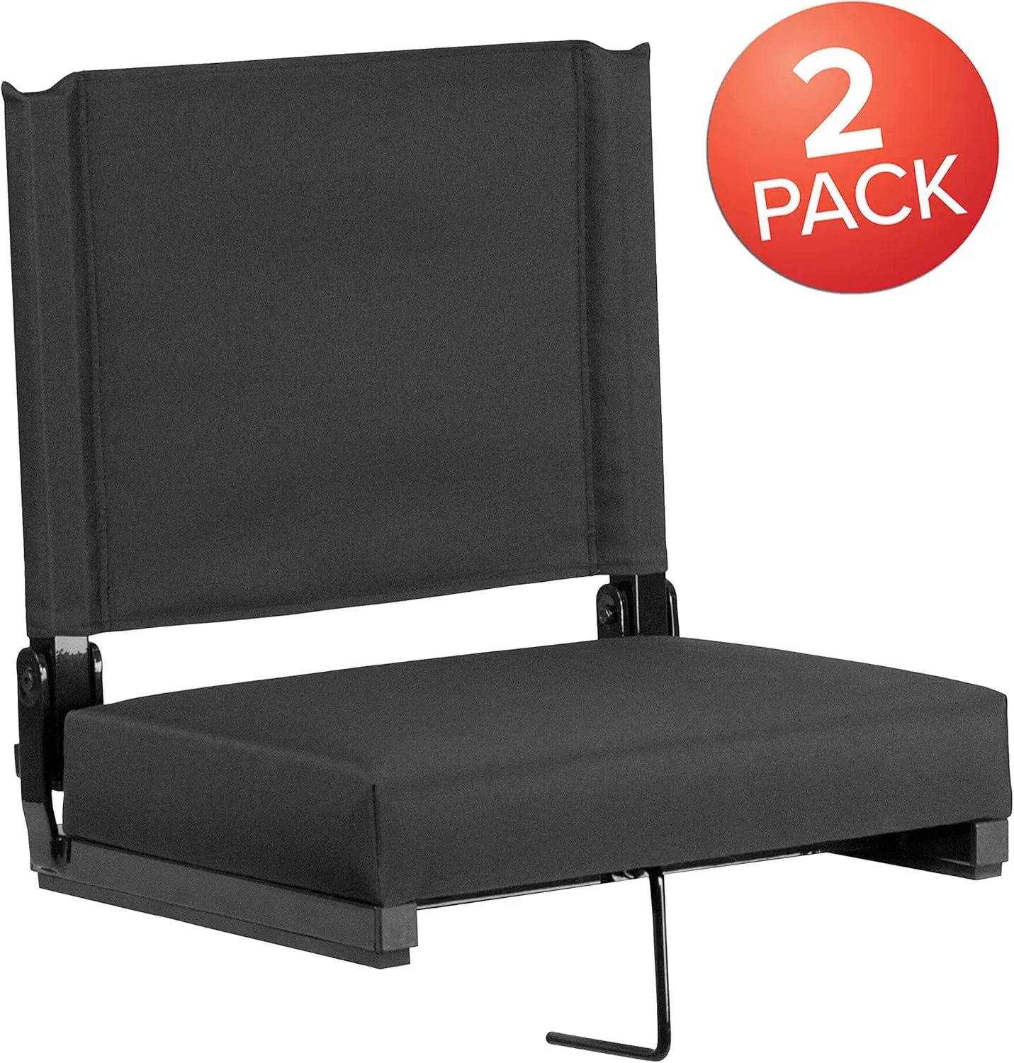 Set of 2 500 lb. Rated Lightweight Stadium Chair with Ultra-Padded Seat