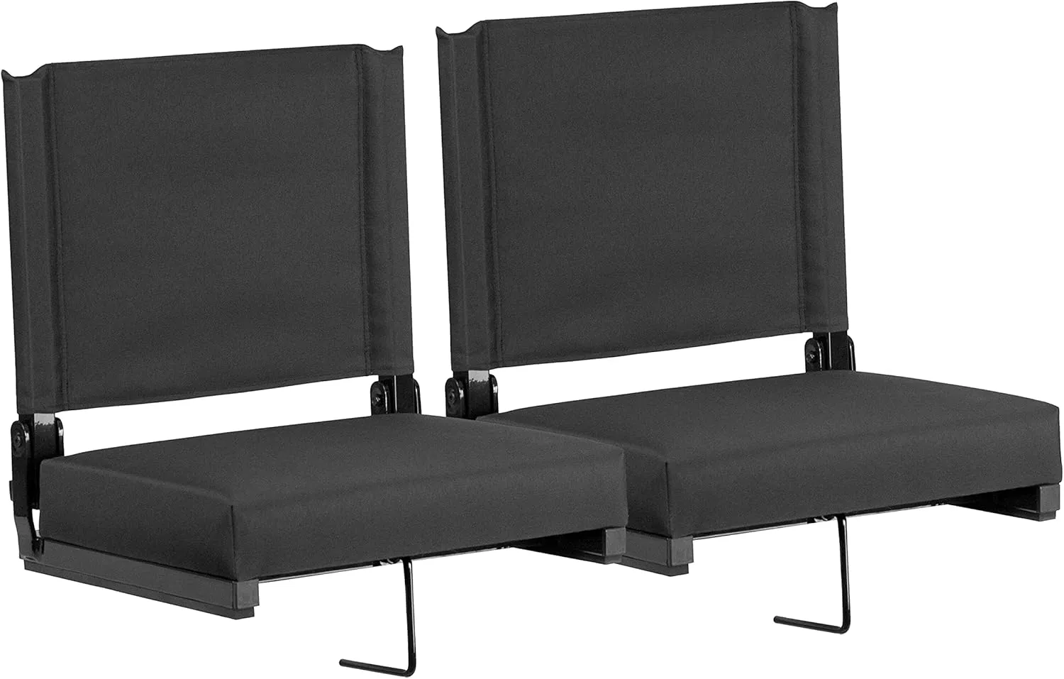 Set of 2 500 lb. Rated Lightweight Stadium Chair with Ultra-Padded Seat