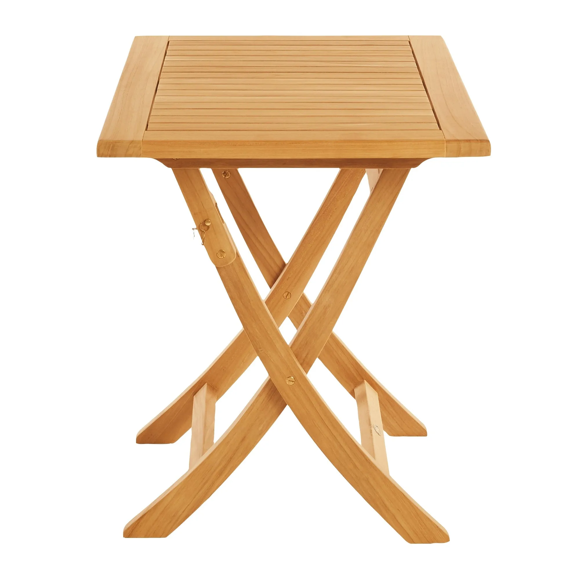 SET568-525 - Asia teak folding table - Rectangular 35" with 2 Colorado folding chairs