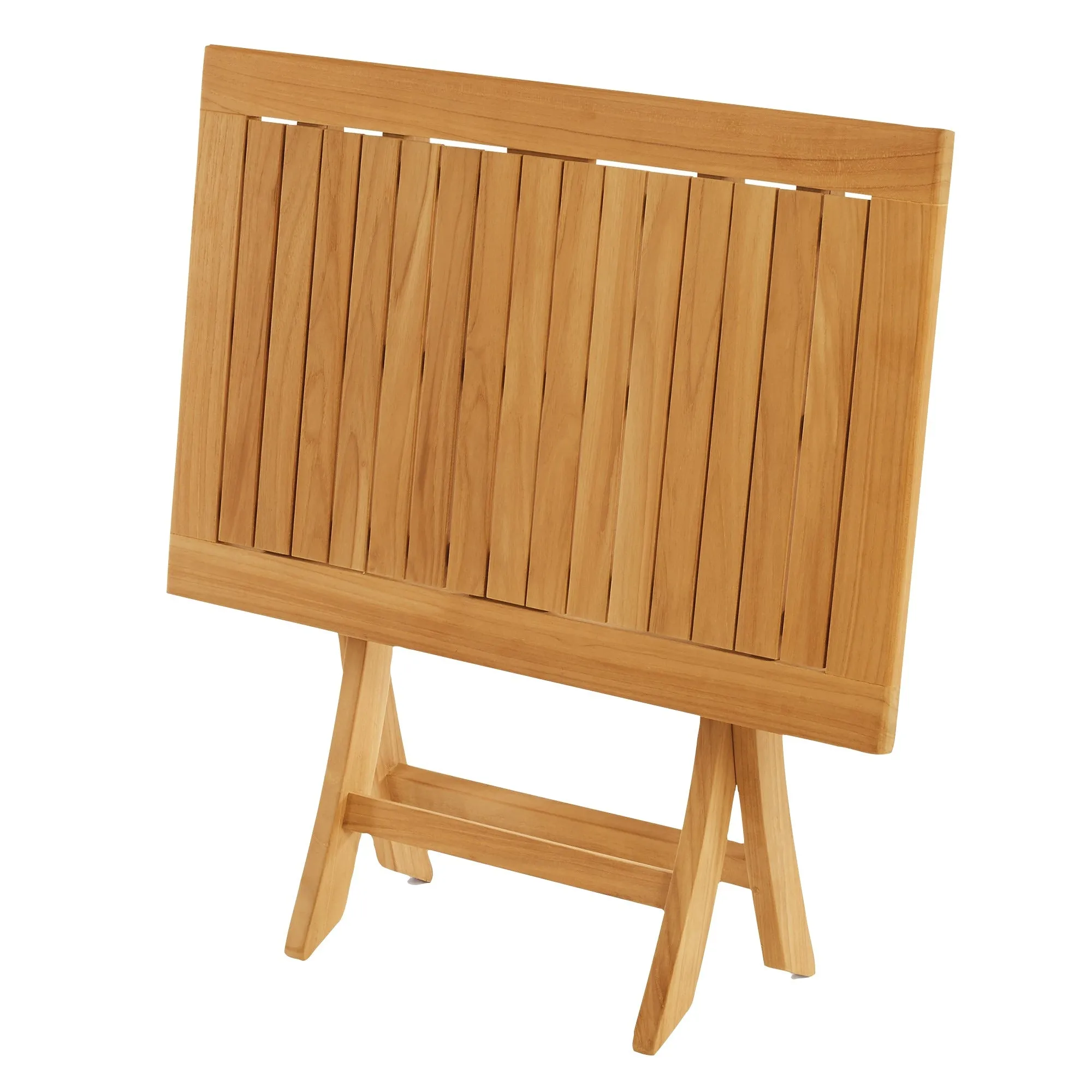 SET568-525 - Asia teak folding table - Rectangular 35" with 2 Colorado folding chairs