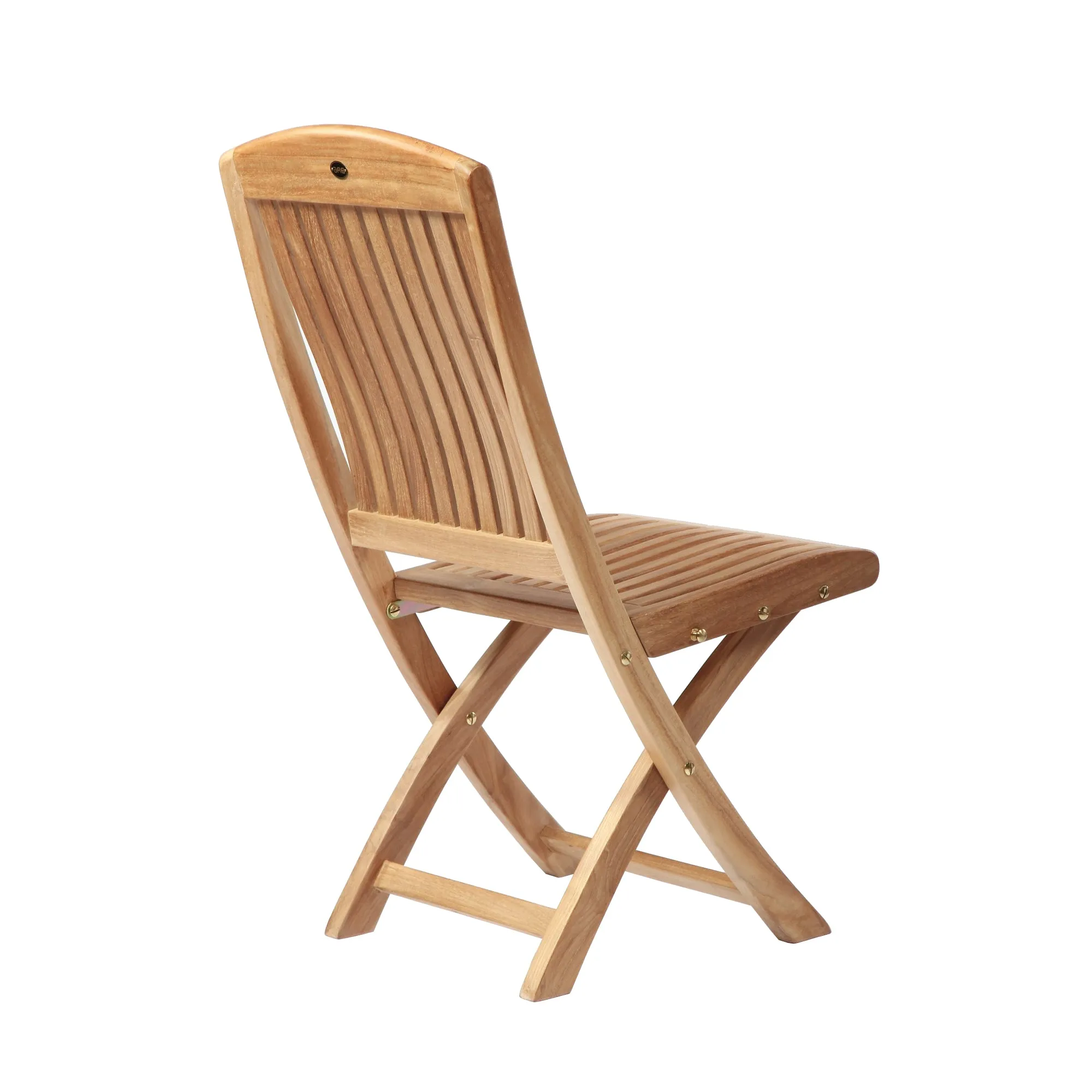 SET568-525 - Asia teak folding table - Rectangular 35" with 2 Colorado folding chairs