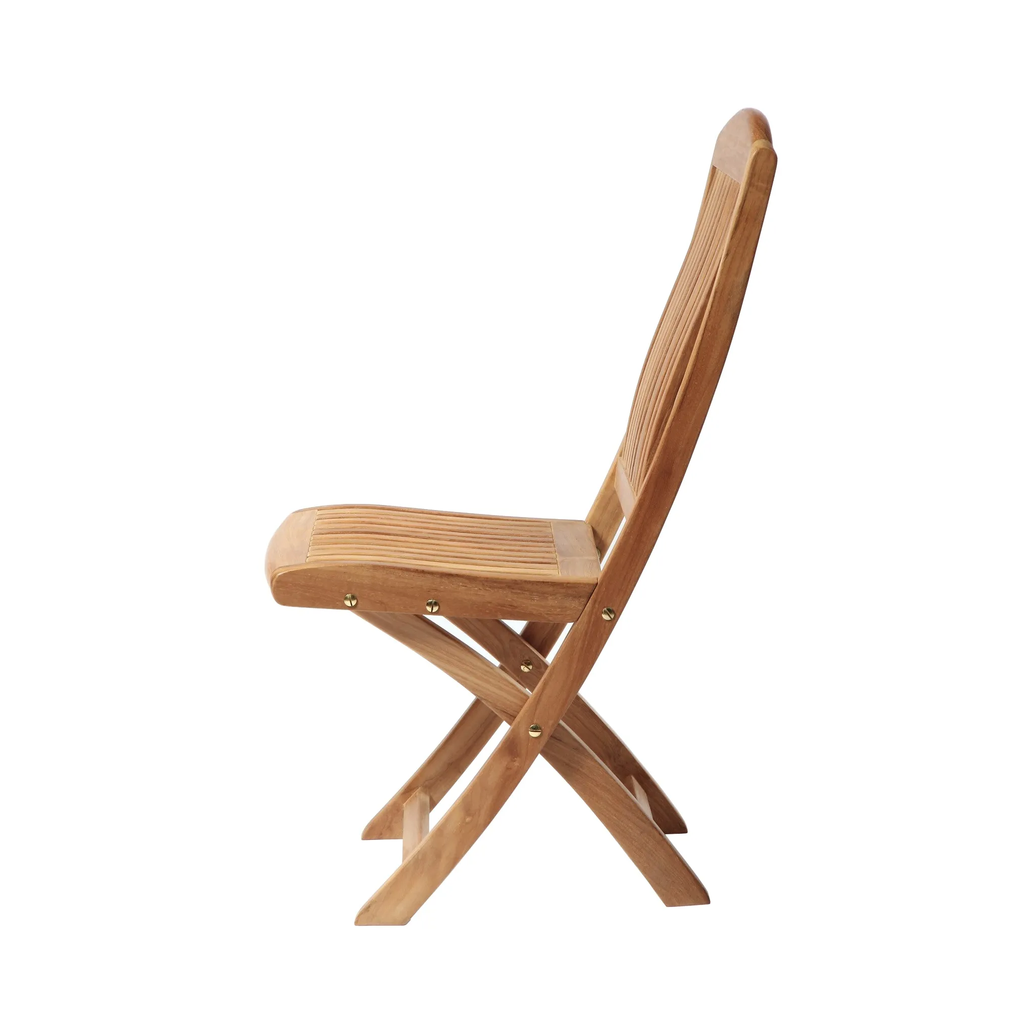 SET568-525 - Asia teak folding table - Rectangular 35" with 2 Colorado folding chairs