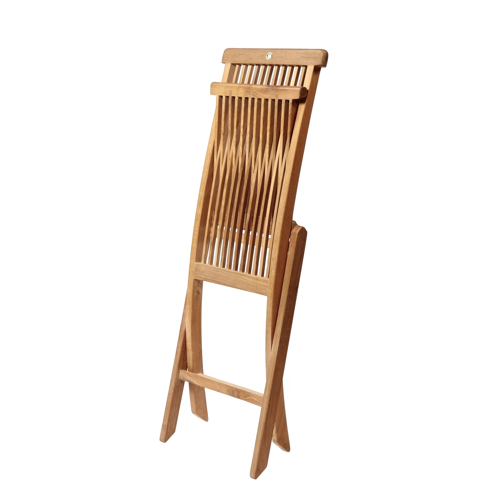 SET568-533 - Asia teak folding table - Rectangular 35" with 2 Klip Klap folding chairs