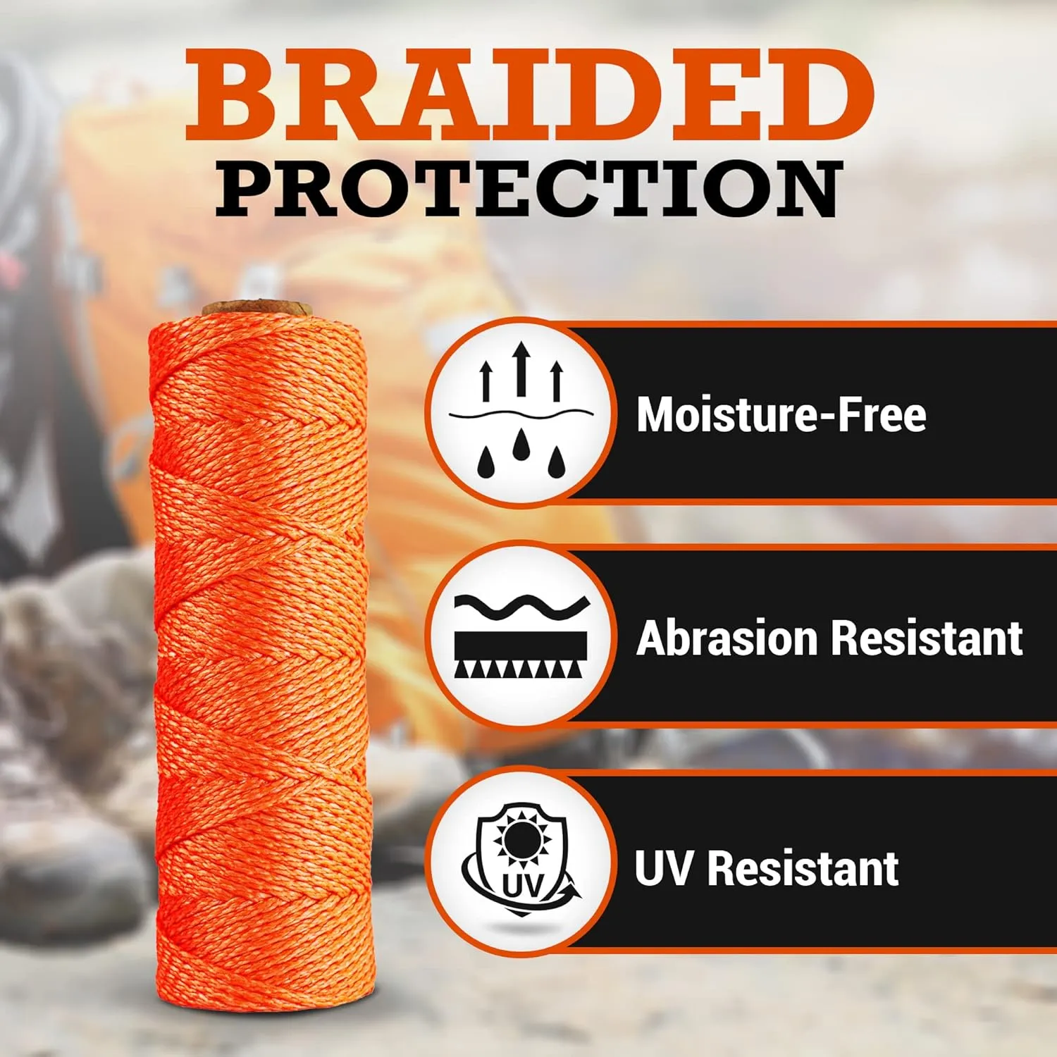 SGT KNOTS HMPE Arborist Rope - Polyethylene Throw Line - 1.75mm, 180ft, Orange, Indoor/Outdoor