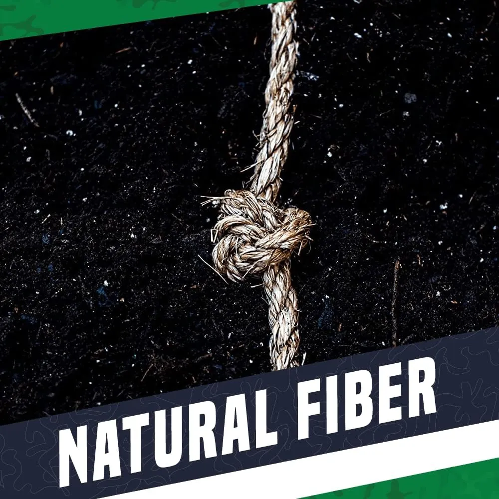 SGT KNOTS Twisted Manila Rope - Natural 3 Strand Fiber Hemp Rope for Indoor and Outdoor Use - Multipurpose Manila Rope for Crafts, DIY Projects, Home Decorating, Climbing - 3/8 in x 200 ft