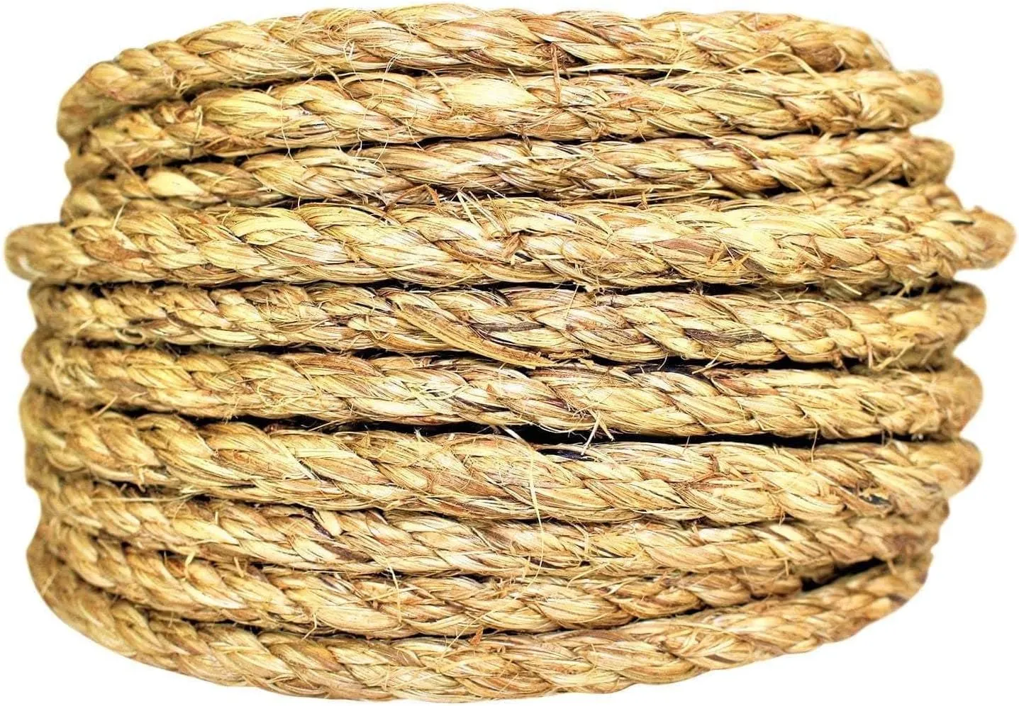 SGT KNOTS Twisted Manila Rope - Natural 3 Strand Fiber Hemp Rope for Indoor and Outdoor Use - Multipurpose Manila Rope for Crafts, DIY Projects, Home Decorating, Climbing - 3/8 in x 200 ft
