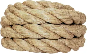 SGT KNOTS Twisted ProManila Rope - UnManila, Twisted 3 Strand Outdoor Rope, Lightweight Synthetic Rope for DIY Projects, Marine, Commercial (1.5" x 25ft)