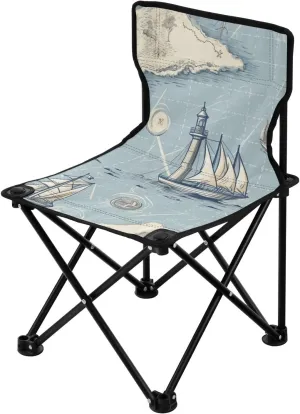 Ship Portable Outdoor Folding Chair Anti-Slip Padded Oxford Cloth Stool Camping Chair Small for Beach Hiking Fishing Gardening Quad Camp Chair