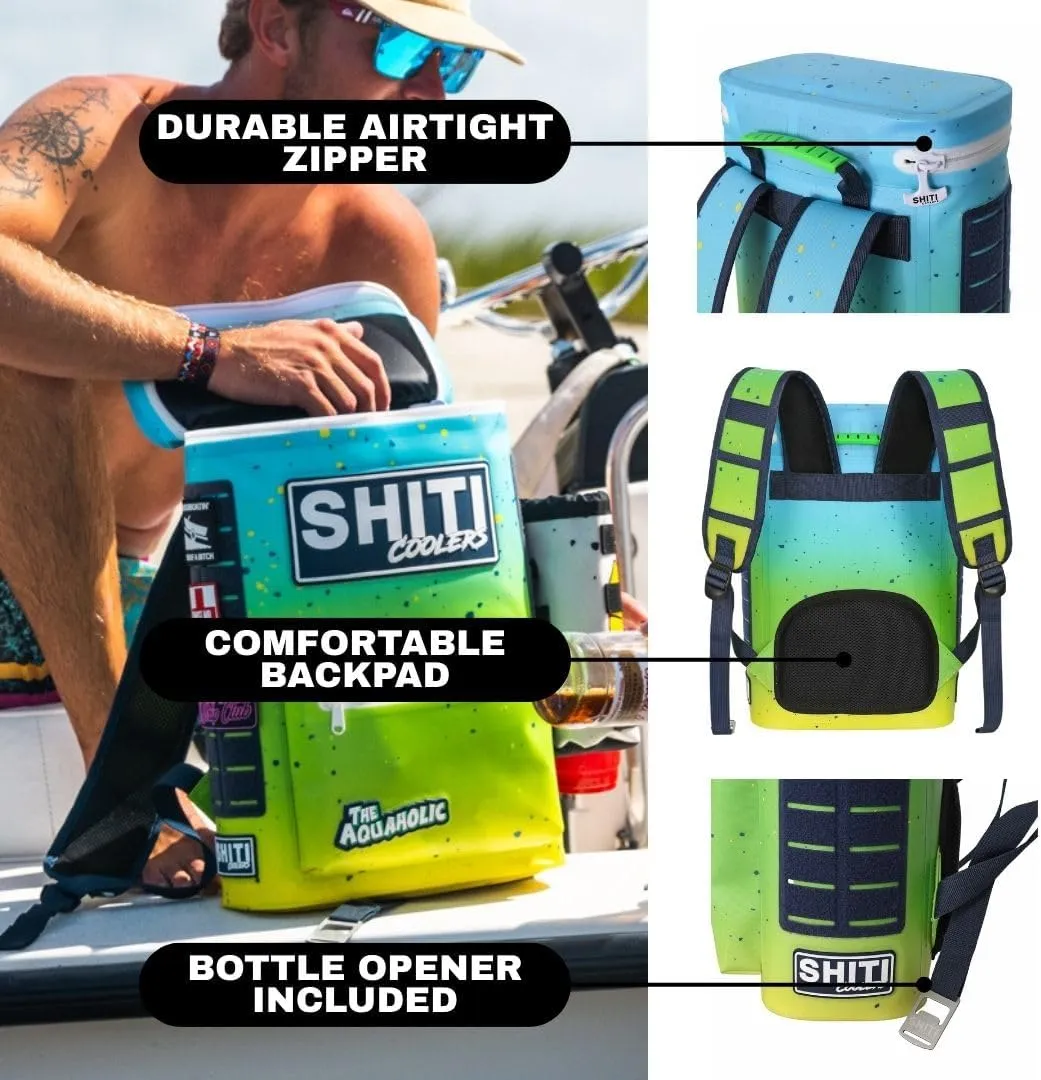 SHITI Coolers Cooler for Camping, Travel, Beach, Soft Lunch Box for Food, Drinks & Ice, Portable, Waterproof 24 Hr Insulated Bag with Shoulder Straps, Customizable