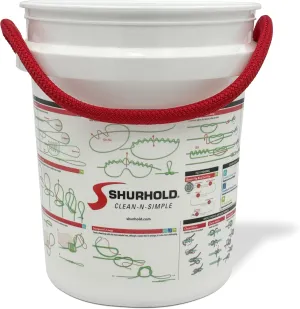 Shurhold Boating and Fishing Knots 5-Gallon Rope Handled Bucket for Quick Identification and Knowledge to Tie and Practice Every Marine Knot