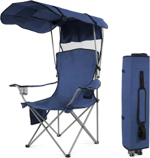 Simple Deluxe Camping Chair, Lightweight Portable Folding Outdoor Chair with Cup Holder & Armrests, Oversized Comfort for Beach, Picnic, Sports and Lawn, Mix Color