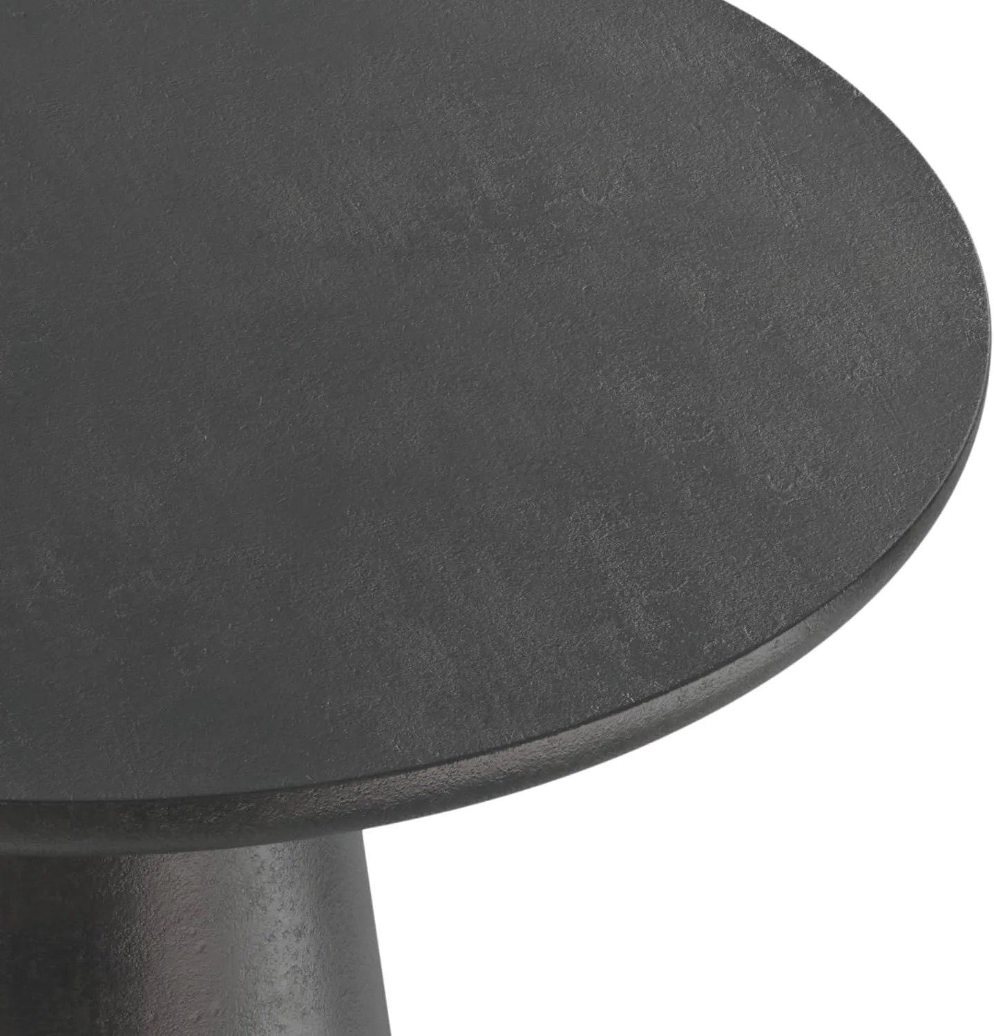 SIMPLIHOME Gloria Cast Aluminum Side Table in Graphite, 15.75-inch Round, Powder-Coated Metal Accent Table for Living Room, Bedroom, Assembled