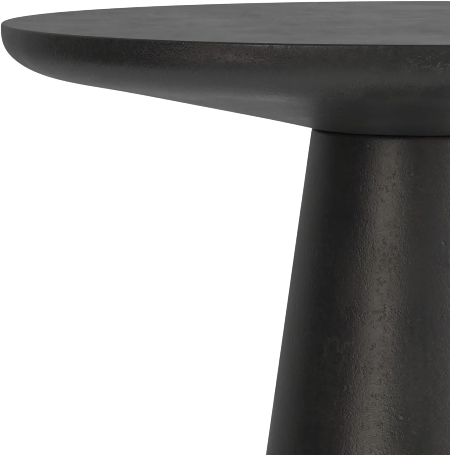 SIMPLIHOME Gloria Cast Aluminum Side Table in Graphite, 15.75-inch Round, Powder-Coated Metal Accent Table for Living Room, Bedroom, Assembled
