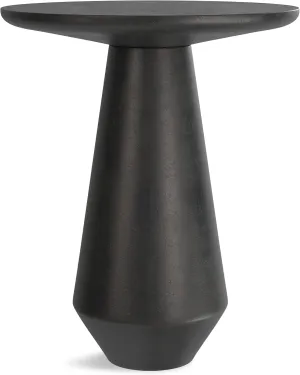 SIMPLIHOME Gloria Cast Aluminum Side Table in Graphite, 15.75-inch Round, Powder-Coated Metal Accent Table for Living Room, Bedroom, Assembled