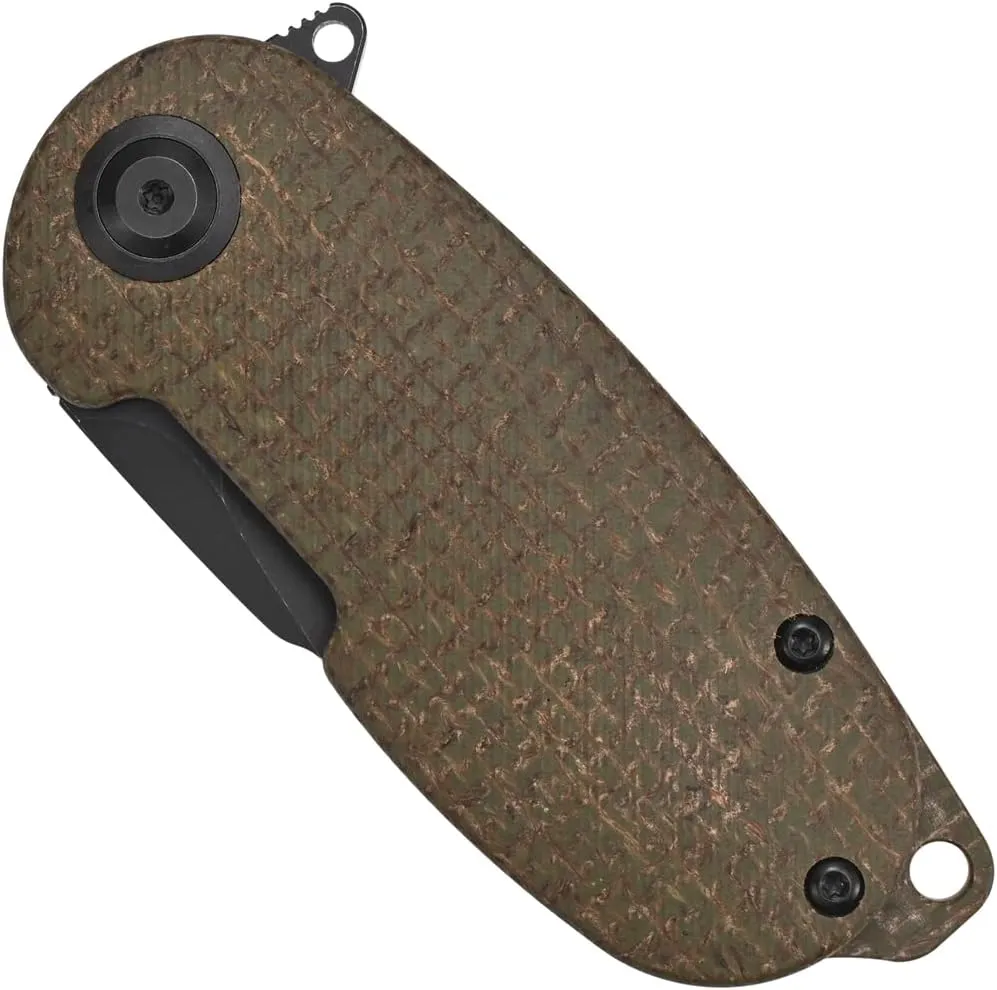 Sitivien ST150 Pocket Folding Knife,Sandvik 14C28N Black Stonewashed Blade with Micarta Handles EDC Tool Knifes for Outdoor Survival,Camping,Hiking,Hunting,Fishing(Green) … …