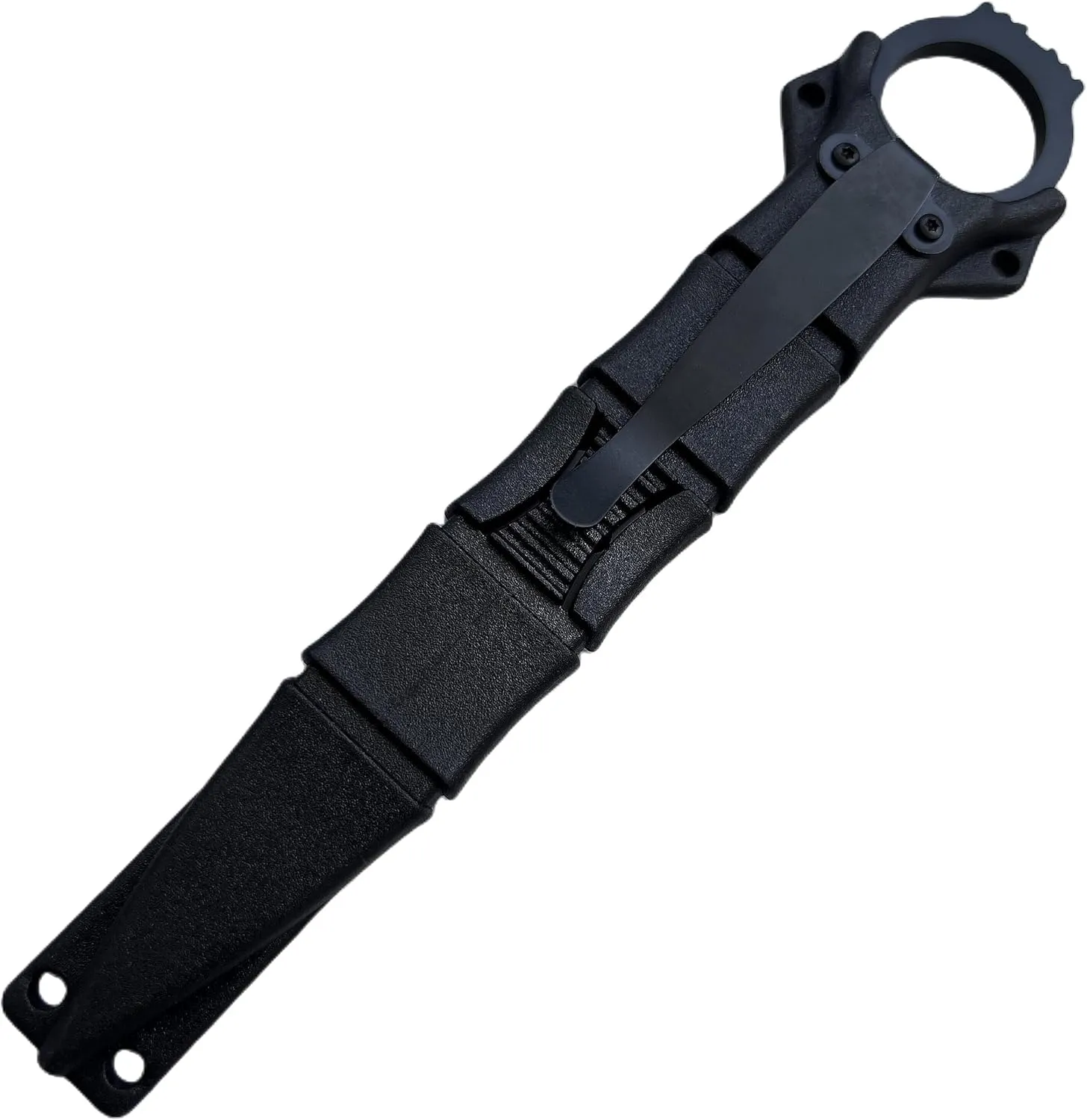 Small EDC Fixed Blade Knife with Kydex Sheath and Pocket Clip, 440C Steel Blade Camping Knife Outdoor Fishing Hunting Survival Knives Hiking Tools Collection Gifts for Men - Black