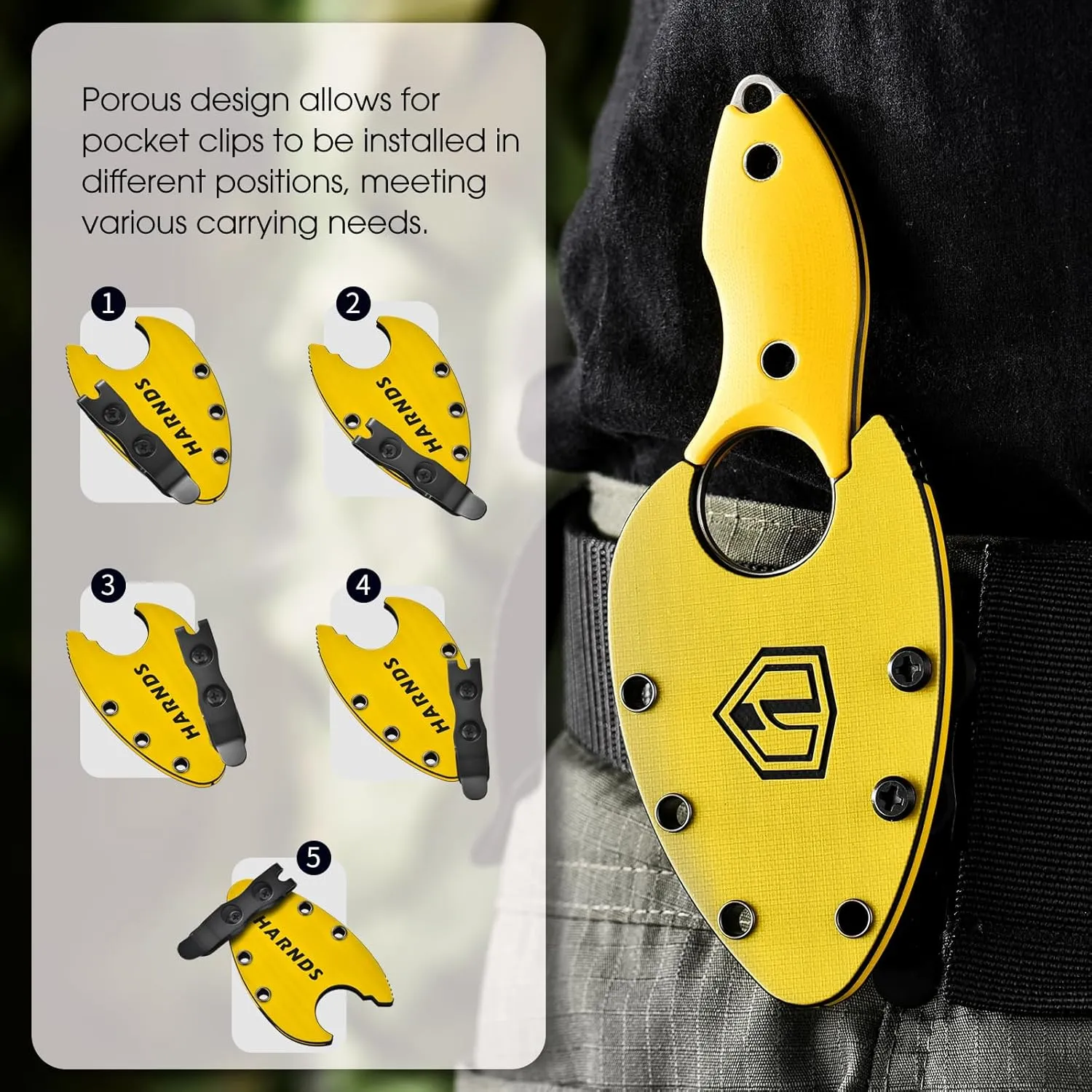 Small Fixed Blade Knife Full Tang Neck Camping Knife, EDC with D2 Steel Blade and G10 Handle for Fishing and Skinning Eggplant