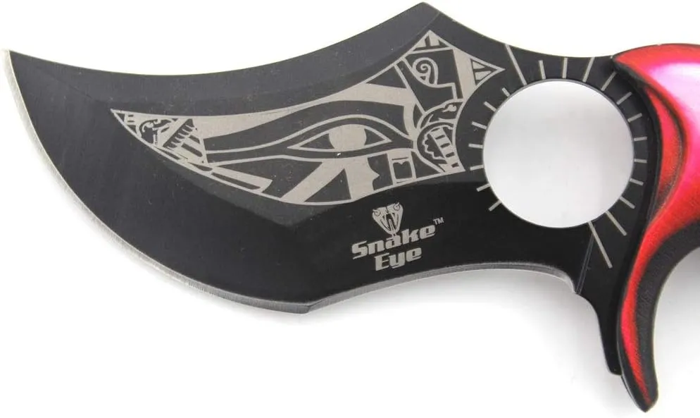 Snake Eye Everyday Carry Scorpion Style Ultra Smooth One Hand Opening Folding Pocket Knife - Ideal for Recreational Work Hiking Camping (Red)