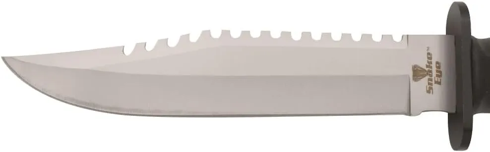 Snake Eye Tactical 12-Inches Heavy-Duty Fixed Blade-Hunting-Outdoor Survival-Knife (Silver-Sawback)